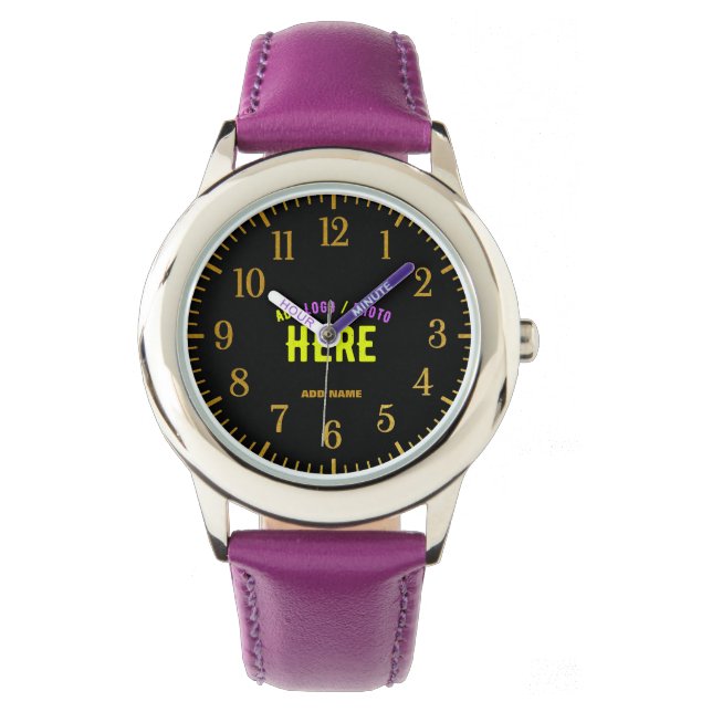 STYLISH MODERN CUSTOMIZABLE PURPLE VERIFIED BRAND WATCH (Front)