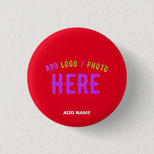 STYLISH MODERN CUSTOMIZABLE RED VERIFIED BRANDED 3 CM ROUND BADGE