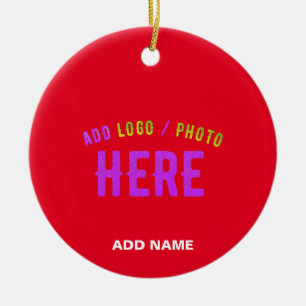 STYLISH MODERN CUSTOMIZABLE RED VERIFIED BRANDED CERAMIC ORNAMENT