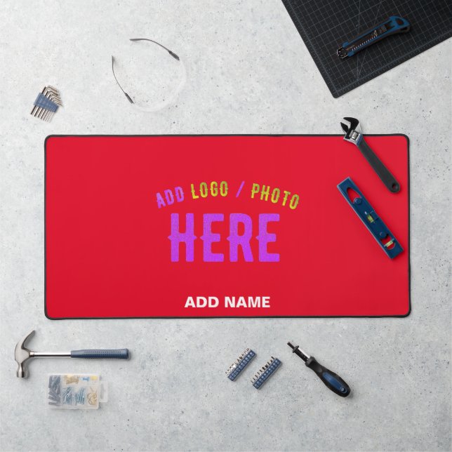 STYLISH MODERN CUSTOMIZABLE RED VERIFIED BRANDED DESK MAT (Workstation)