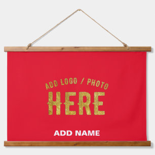 STYLISH MODERN CUSTOMIZABLE RED VERIFIED BRANDED HANGING TAPESTRY