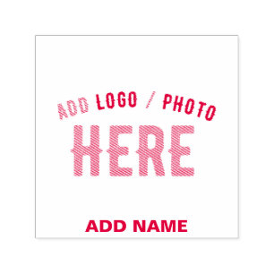STYLISH MODERN CUSTOMIZABLE RED VERIFIED BRANDED SELF-INKING STAMP