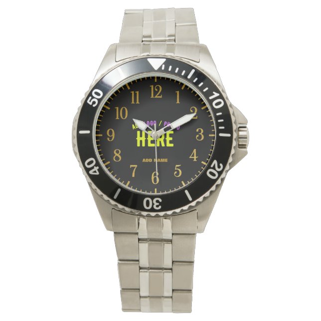 STYLISH MODERN CUSTOMIZABLE SILVERY VERIFIED BRAND WATCH (Front)