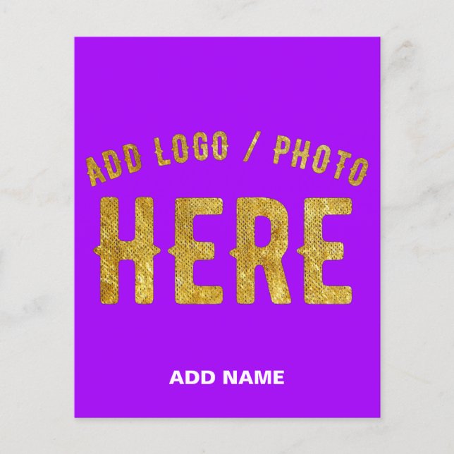 STYLISH MODERN CUSTOMIZABLE VIOLET VERIFIED BRAND FLYER (Front)