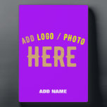 STYLISH MODERN CUSTOMIZABLE VIOLET VERIFIED BRAND PLAQUE<br><div class="desc">THIS IS A DESIGN FITTING FOR EVERYONE.YOU CAN CHANGE, RESIZE OR ADD LOGO, PHOTO, TEXT AND COLOURS THE WAY YOU LIKE.THANK YOU.</div>