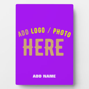 STYLISH MODERN CUSTOMIZABLE VIOLET VERIFIED BRAND PLAQUE