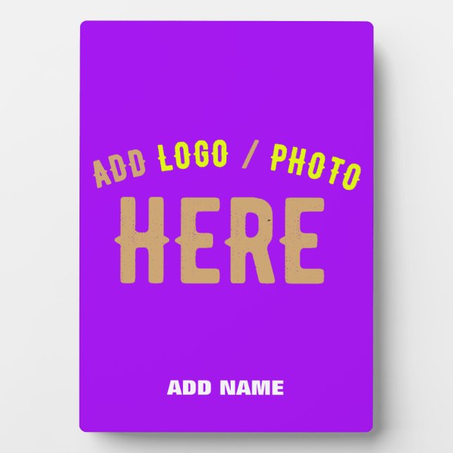 STYLISH MODERN CUSTOMIZABLE VIOLET VERIFIED BRAND PLAQUE (Front)