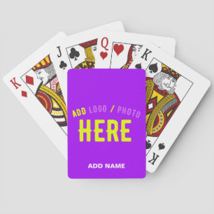 STYLISH MODERN CUSTOMIZABLE VIOLET VERIFIED BRAND PLAYING CARDS