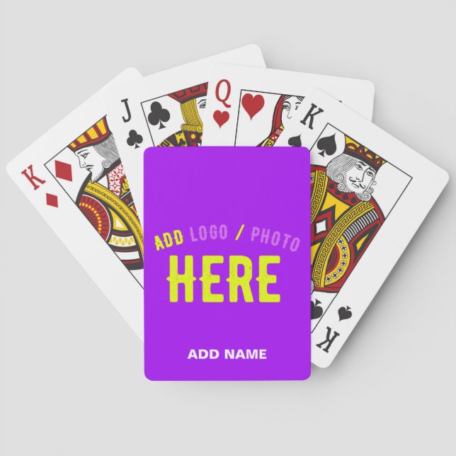 STYLISH MODERN CUSTOMIZABLE VIOLET VERIFIED BRAND PLAYING CARDS (Back)