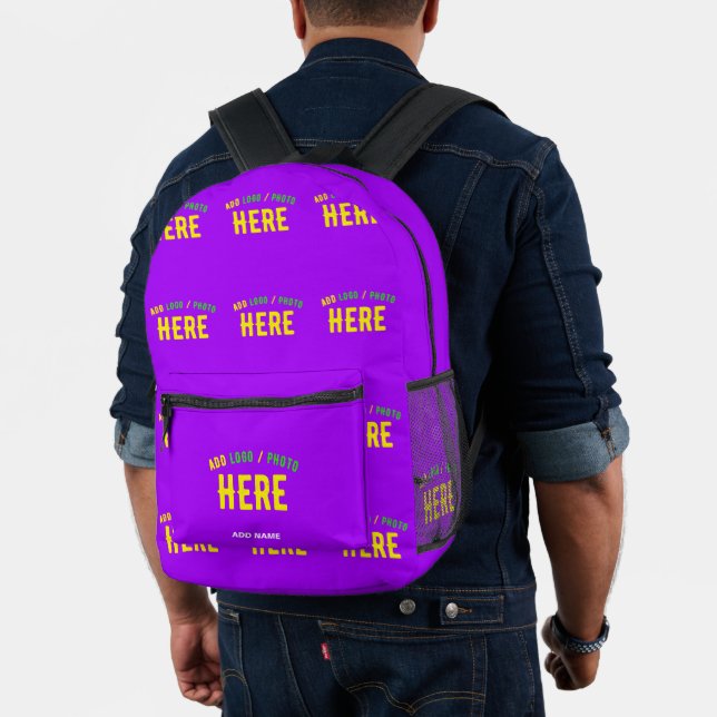 STYLISH MODERN CUSTOMIZABLE VIOLET VERIFIED BRAND PRINTED BACKPACK (Insitu (Model))