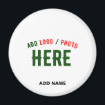 STYLISH MODERN CUSTOMIZABLE WHITE BRANDED CIRCULAR MAGNET<br><div class="desc">THIS IS A DESIGN FITTING FOR CUSTOMERS.YOU CAN CHANGE, RESIZE OR ADD LOGO, PHOTO, TEXT AND COLOURS THE WAY YOU LIKE.THANK YOU.</div>
