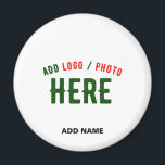 STYLISH MODERN CUSTOMIZABLE WHITE BRANDED CIRCULAR MAGNET<br><div class="desc">THIS IS A DESIGN FITTING FOR CUSTOMERS.YOU CAN CHANGE, RESIZE OR ADD LOGO, PHOTO, TEXT AND COLOURS THE WAY YOU LIKE.THANK YOU.</div>
