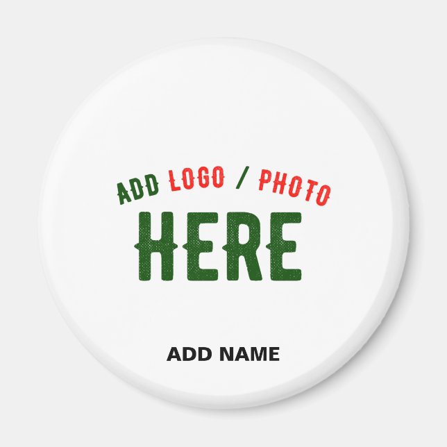 STYLISH MODERN CUSTOMIZABLE WHITE BRANDED CIRCULAR MAGNET (Front)