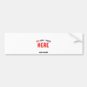 STYLISH MODERN CUSTOMIZABLE WHITE VERIFIED BRAND BUMPER STICKER