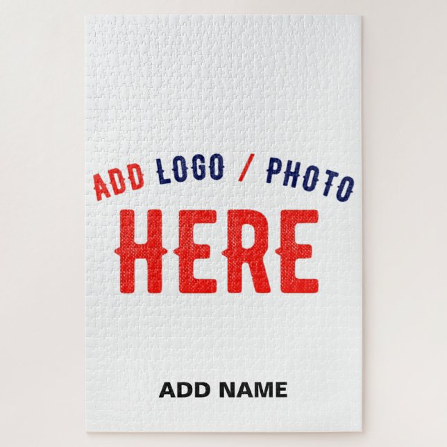 STYLISH MODERN CUSTOMIZABLE WHITE VERIFIED BRAND JIGSAW PUZZLE (Vertical)