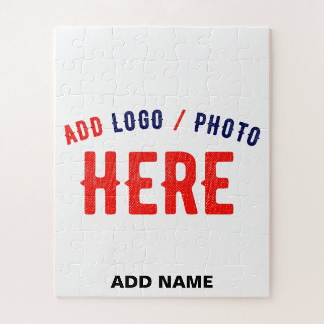 STYLISH MODERN CUSTOMIZABLE WHITE VERIFIED BRAND JIGSAW PUZZLE (Vertical)