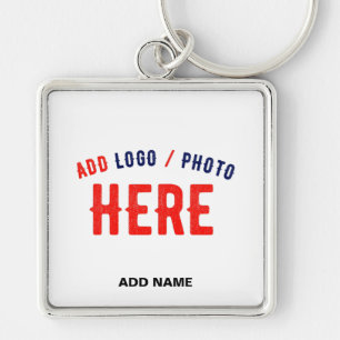STYLISH MODERN CUSTOMIZABLE WHITE VERIFIED BRAND KEY RING