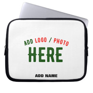 STYLISH MODERN CUSTOMIZABLE WHITE VERIFIED BRAND LAPTOP SLEEVE