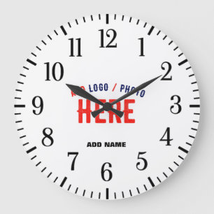 STYLISH MODERN CUSTOMIZABLE WHITE VERIFIED BRAND LARGE CLOCK