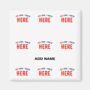 STYLISH MODERN CUSTOMIZABLE WHITE VERIFIED BRAND MAGNET