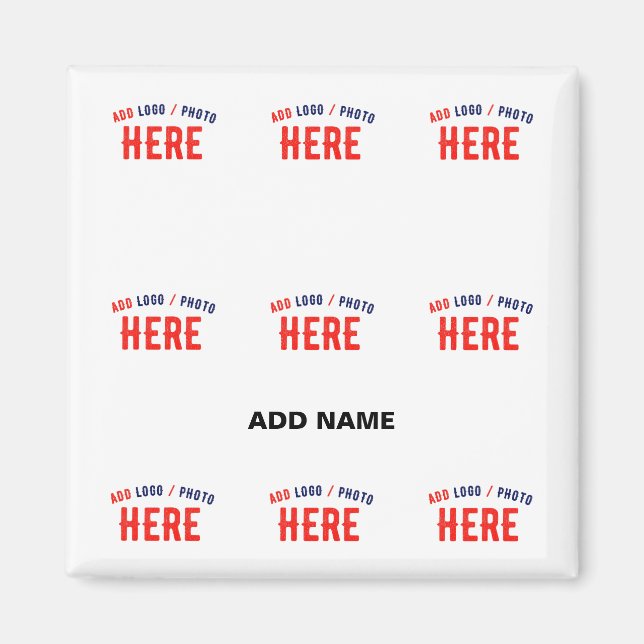 STYLISH MODERN CUSTOMIZABLE WHITE VERIFIED BRAND MAGNET (Front)
