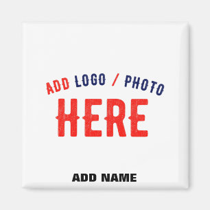 STYLISH MODERN CUSTOMIZABLE WHITE VERIFIED BRAND MAGNET