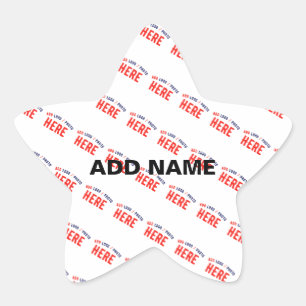STYLISH MODERN CUSTOMIZABLE WHITE VERIFIED BRAND STAR STICKER