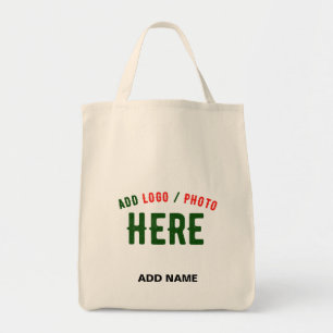 STYLISH MODERN CUSTOMIZABLE WHITE VERIFIED BRAND TOTE BAG