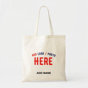 STYLISH MODERN CUSTOMIZABLE WHITE VERIFIED BRAND TOTE BAG