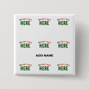 STYLISH MODERN CUSTOMIZABLE WHITE VERIFIED BRANDED 15 CM SQUARE BADGE