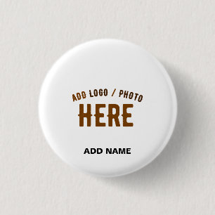STYLISH MODERN CUSTOMIZABLE WHITE VERIFIED BRANDED 3 CM ROUND BADGE