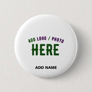 STYLISH MODERN CUSTOMIZABLE WHITE VERIFIED BRANDED 6 CM ROUND BADGE
