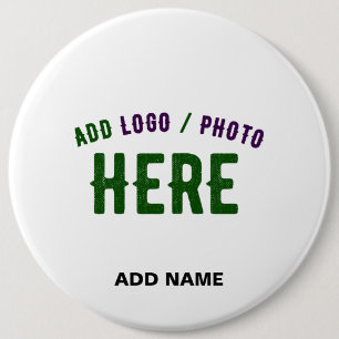 STYLISH MODERN CUSTOMIZABLE WHITE VERIFIED BRANDED 6 CM ROUND BADGE