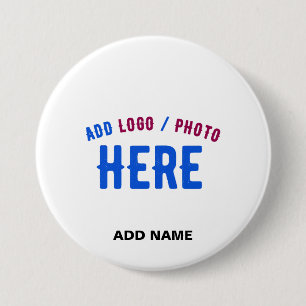 STYLISH MODERN CUSTOMIZABLE WHITE VERIFIED BRANDED 7.5 CM ROUND BADGE