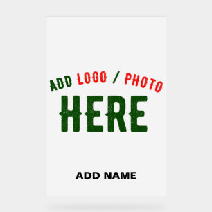 STYLISH MODERN CUSTOMIZABLE WHITE VERIFIED BRANDED ACRYLIC SIGN