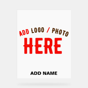STYLISH MODERN CUSTOMIZABLE WHITE VERIFIED BRANDED ACRYLIC SIGN