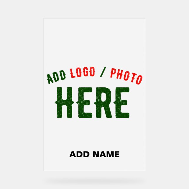 STYLISH MODERN CUSTOMIZABLE WHITE VERIFIED BRANDED ACRYLIC SIGN (Front)