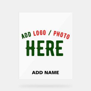 STYLISH MODERN CUSTOMIZABLE WHITE VERIFIED BRANDED ACRYLIC SIGN