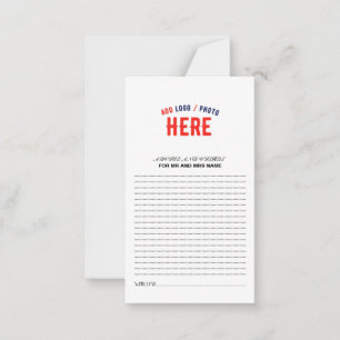 STYLISH MODERN CUSTOMIZABLE WHITE VERIFIED BRANDED ADVICE CARD
