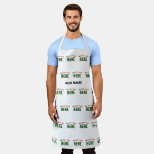 STYLISH MODERN CUSTOMIZABLE WHITE VERIFIED BRANDED APRON