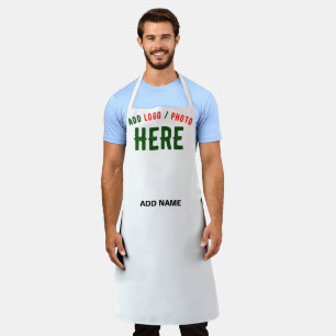 STYLISH MODERN CUSTOMIZABLE WHITE VERIFIED BRANDED APRON