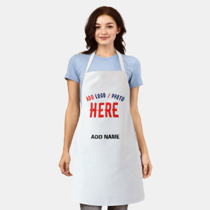 STYLISH MODERN CUSTOMIZABLE WHITE VERIFIED BRANDED APRON