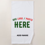 STYLISH MODERN CUSTOMIZABLE WHITE VERIFIED BRANDED BEACH TOWEL<br><div class="desc">THIS IS A DESIGN FITTING FOR CUSTOMERS.YOU CAN CHANGE, RESIZE OR ADD LOGO, PHOTO, TEXT AND COLOURS THE WAY YOU LIKE.THANK YOU.</div>