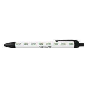 STYLISH MODERN CUSTOMIZABLE WHITE VERIFIED BRANDED BLACK INK PEN