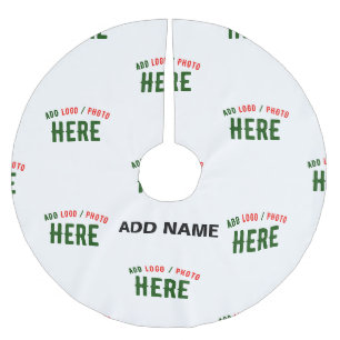 STYLISH MODERN CUSTOMIZABLE WHITE VERIFIED BRANDED BRUSHED POLYESTER TREE SKIRT