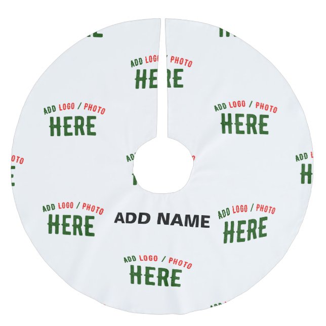 STYLISH MODERN CUSTOMIZABLE WHITE VERIFIED BRANDED BRUSHED POLYESTER TREE SKIRT (Front)