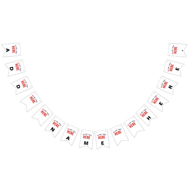 STYLISH MODERN CUSTOMIZABLE WHITE VERIFIED BRANDED BUNTING  (All)