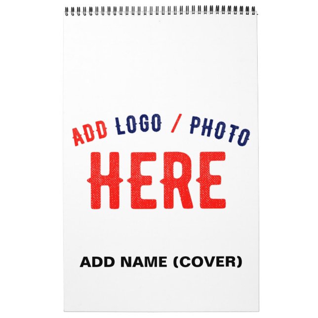 STYLISH MODERN CUSTOMIZABLE WHITE VERIFIED BRANDED CALENDAR (Cover)