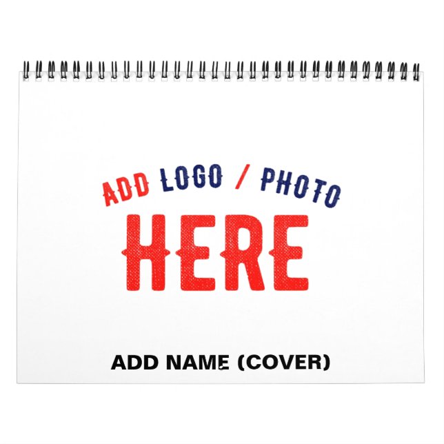 STYLISH MODERN CUSTOMIZABLE WHITE VERIFIED BRANDED CALENDAR (Cover)