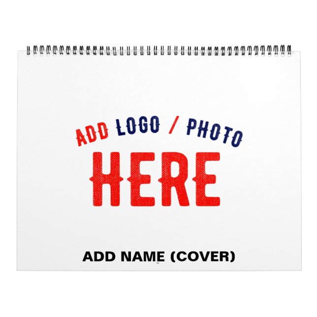 STYLISH MODERN CUSTOMIZABLE WHITE VERIFIED BRANDED CALENDAR (Cover)
